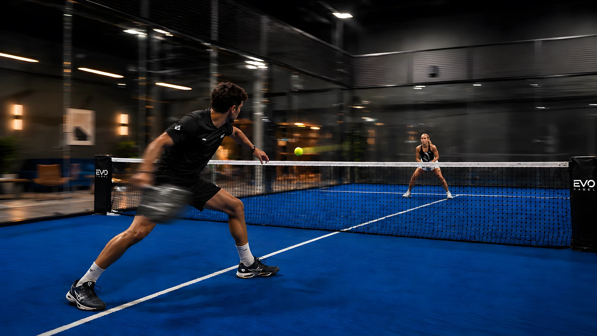 Players on an EVO Padel court